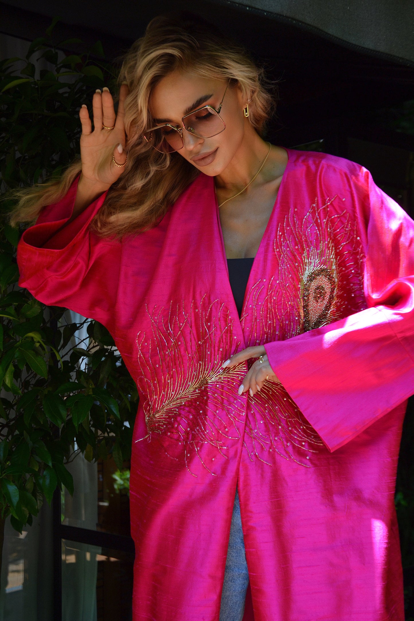 Fuchsia abaya