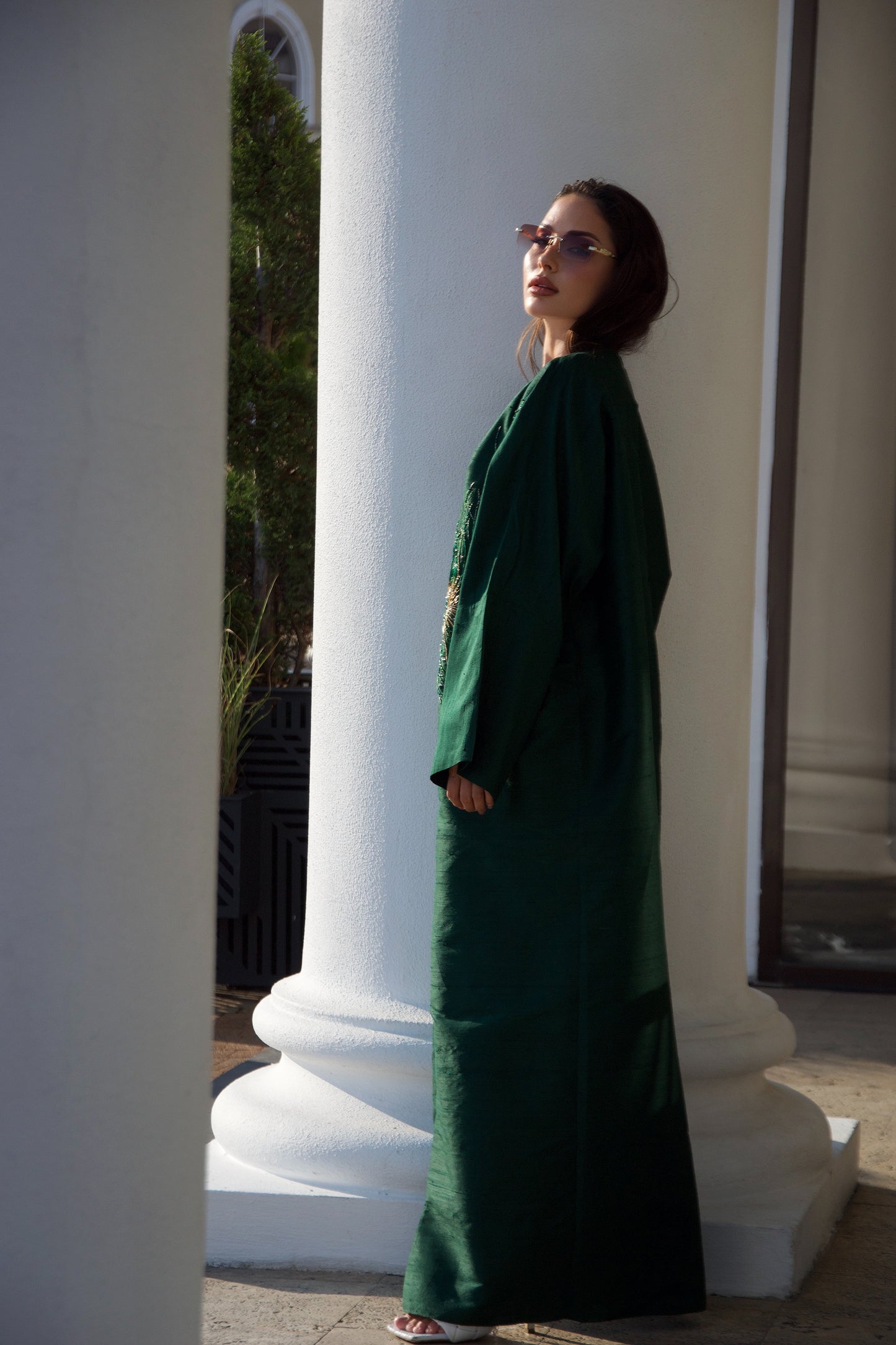 Emerald Peacock Statement Abaya
