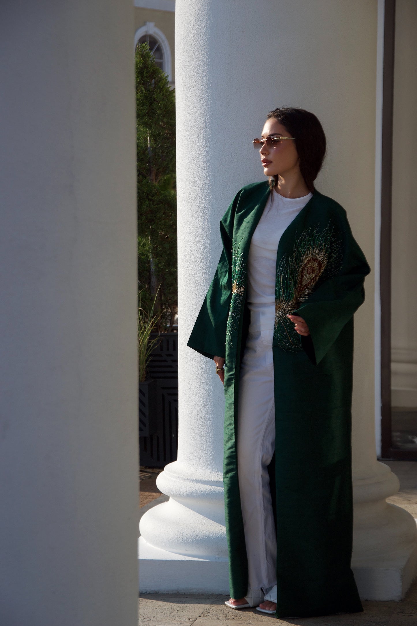 Emerald Peacock Statement Abaya