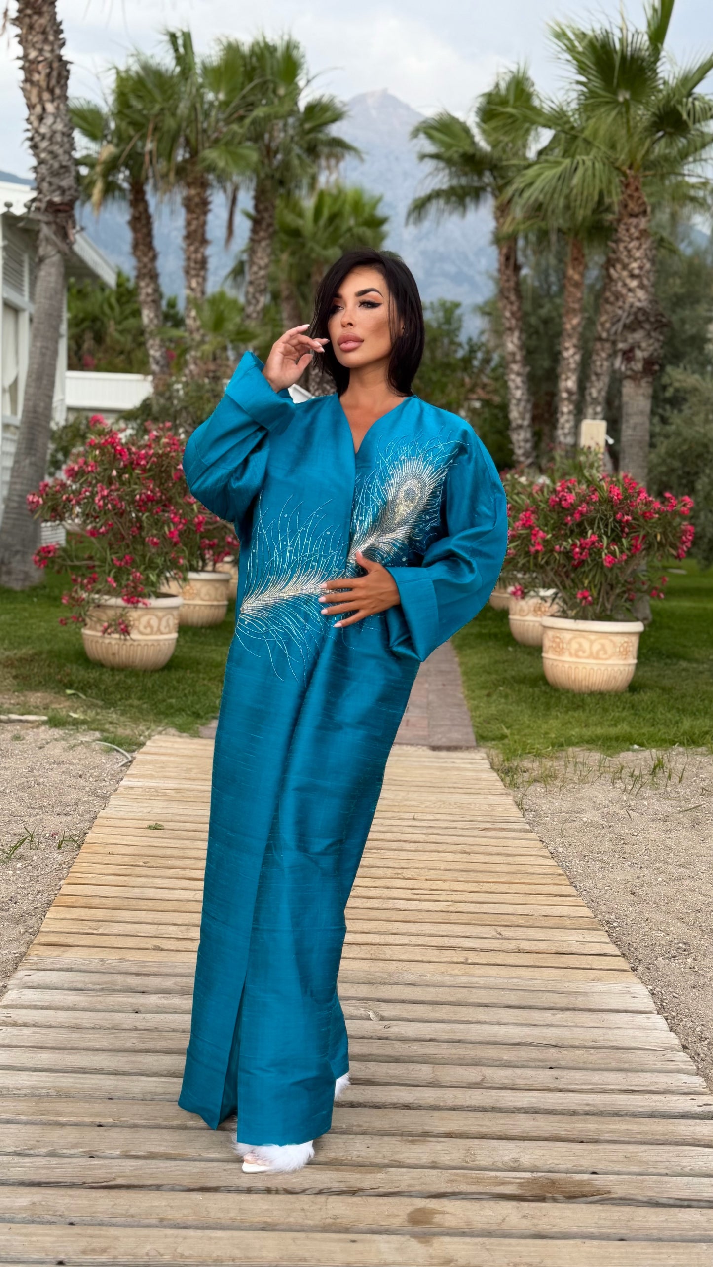 Turquoise Sky abaya