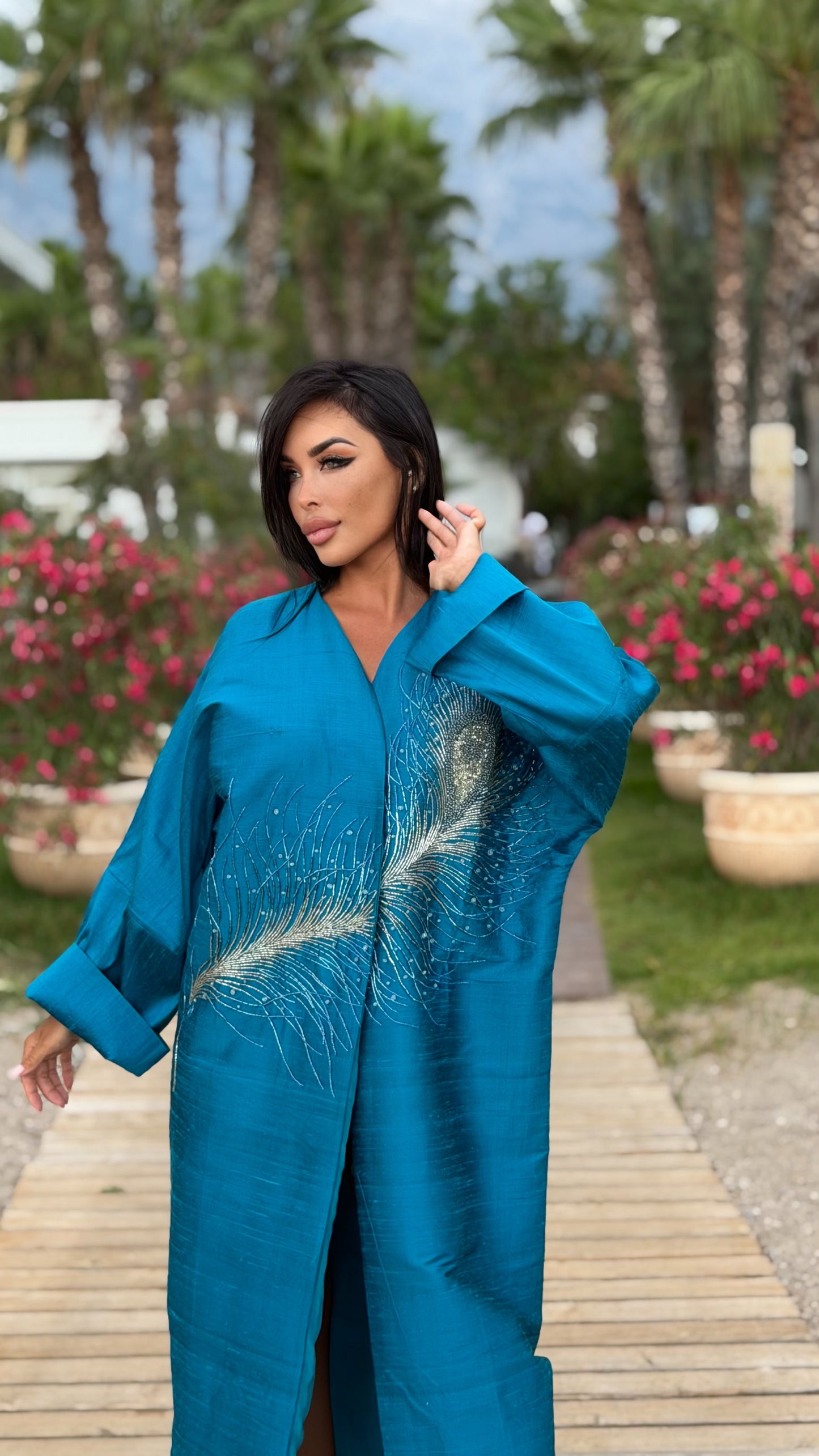 Turquoise Sky abaya