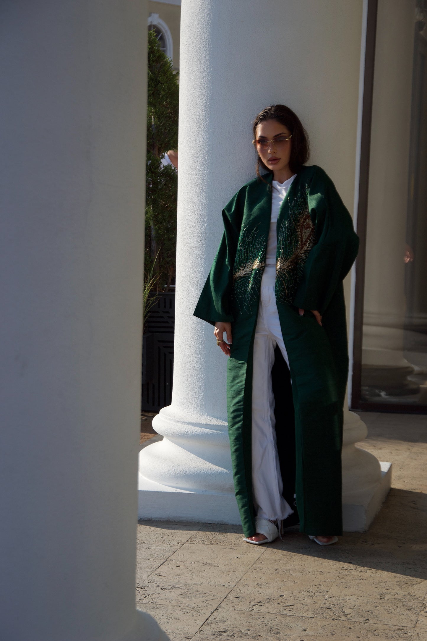 Emerald Peacock Statement Abaya