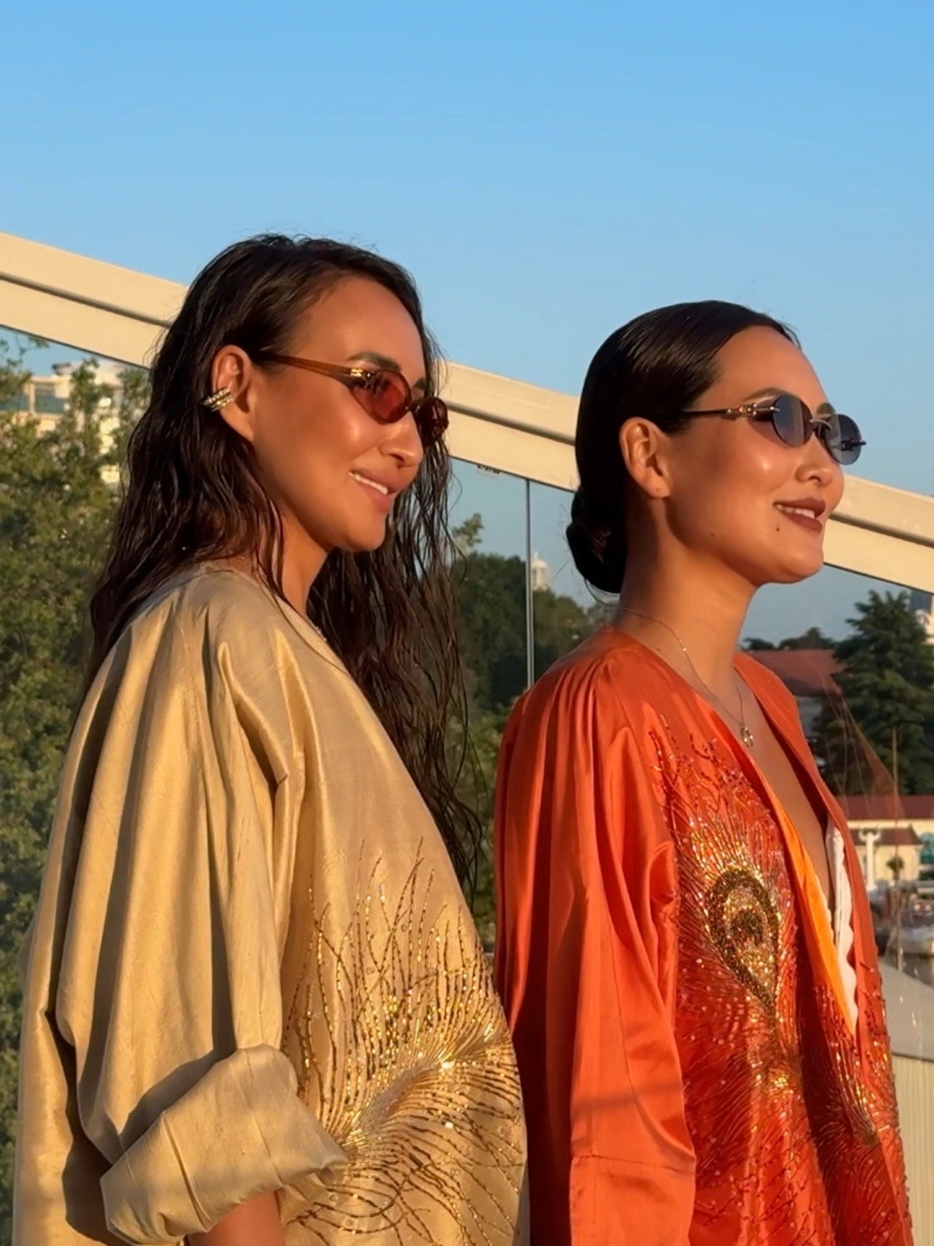 Golden sand statement abaya