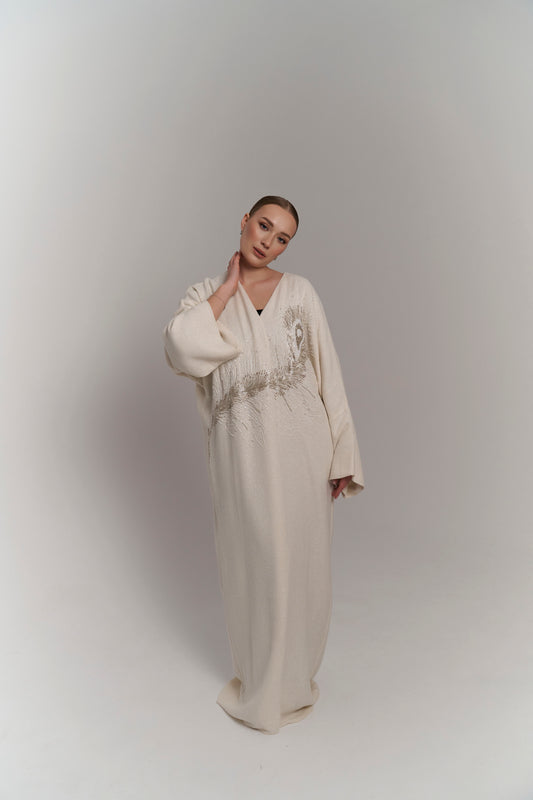 Ivory Resort Silk Abaya