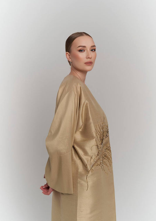 Golden sand statement abaya